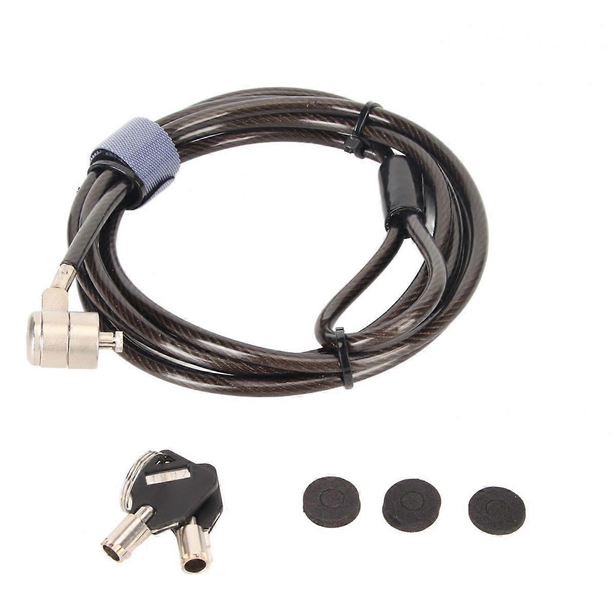 Laptop Lock Theft Proof 2 Keys Length Adjustable PVC Portable Computer Security Cable with Lock for NoteBook