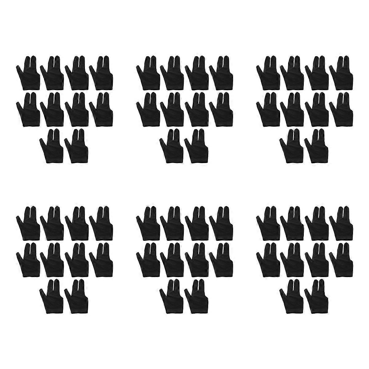 10Pcs Billiard Gloves 3 Fingers Left and Right Snooker Cue Gloves