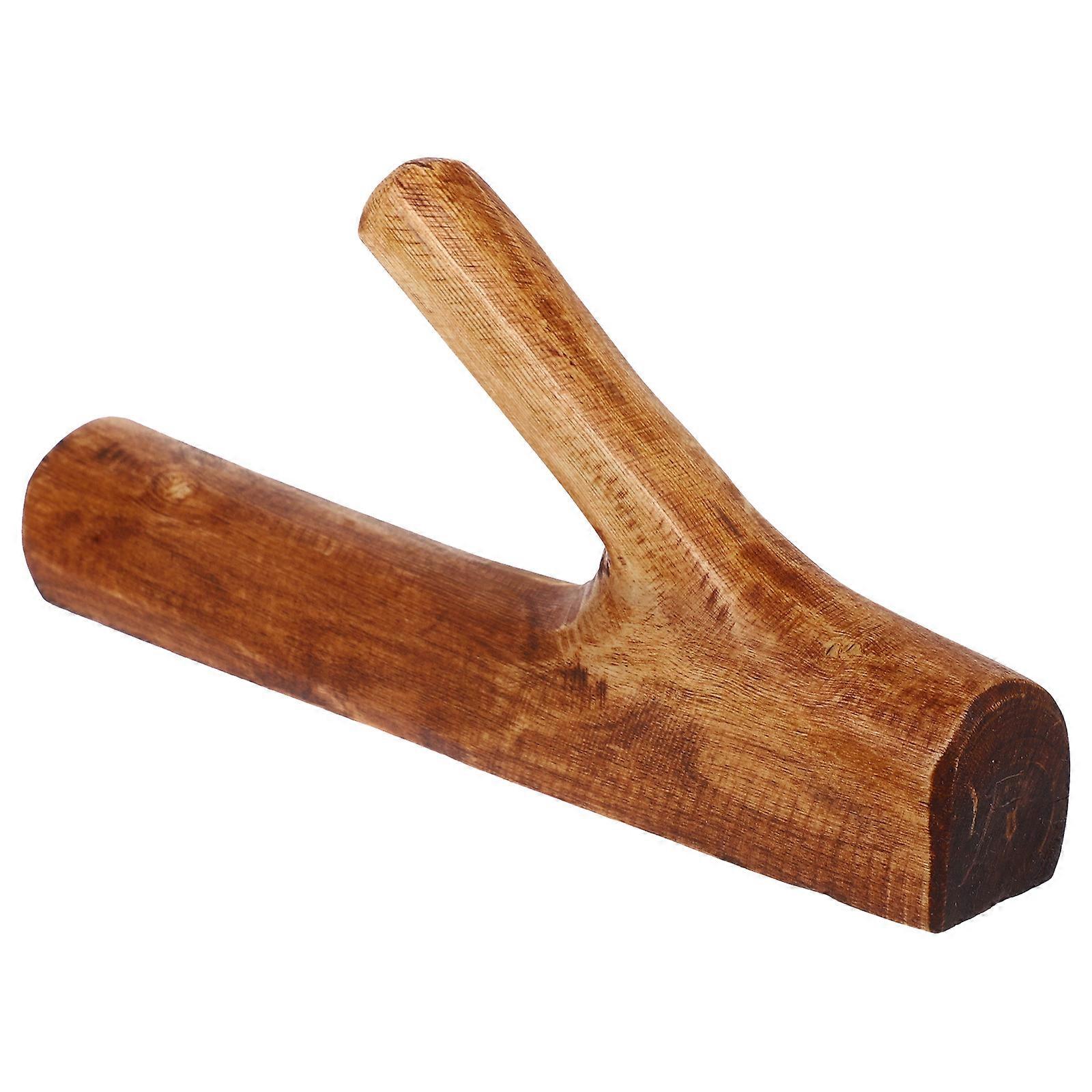 Adhesive Coat Hook Wall Mount Hook Wooden Rustic Style Interior Design 1 Set