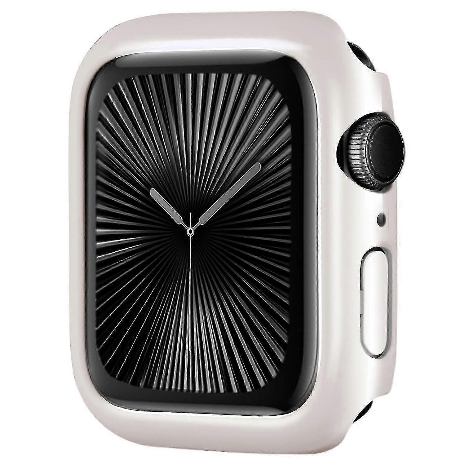 Rubberized Hard PC Half Cover Watch Frame for Compatible with Apple Watch Series 10 46mm - Dark Green Color