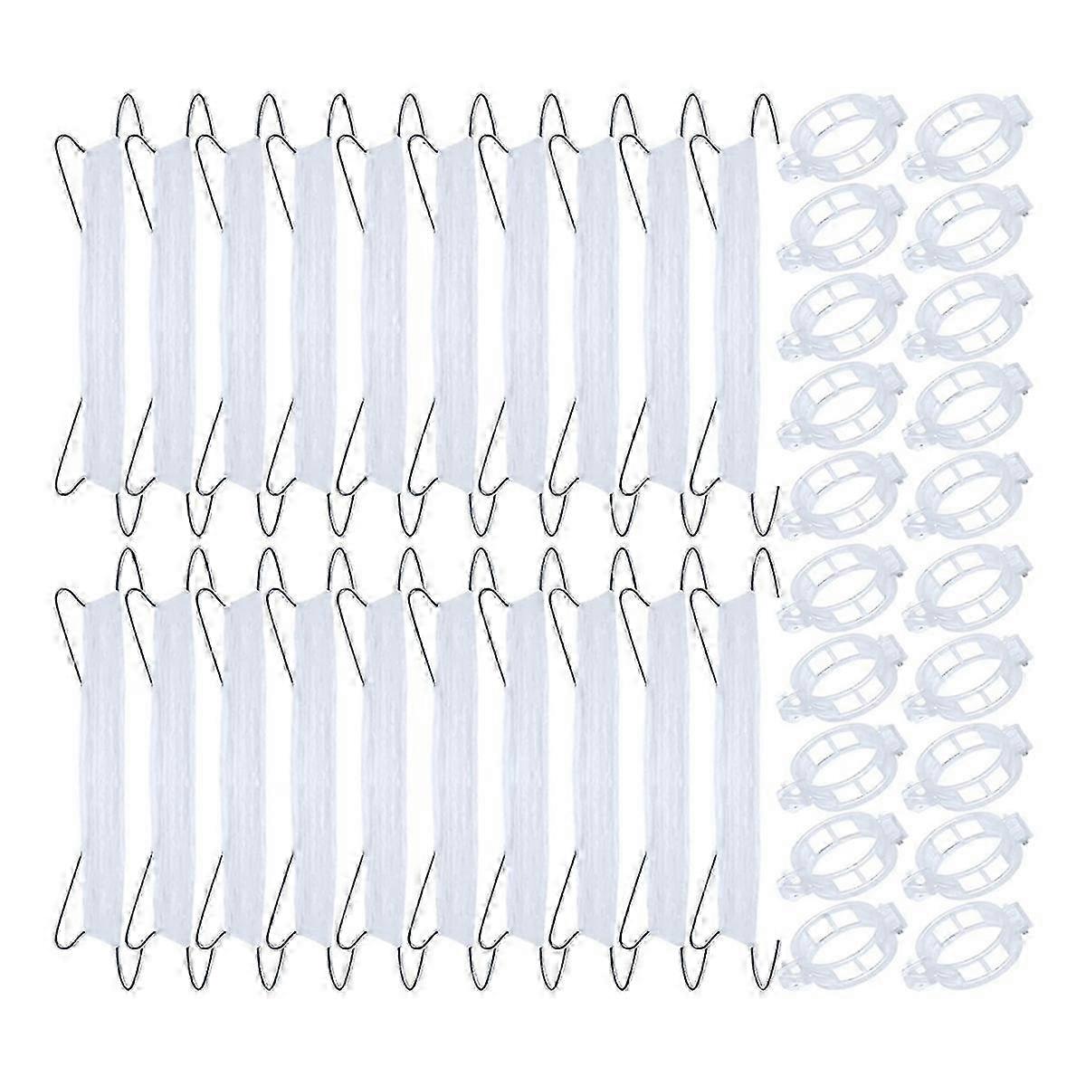 40pcs tomato Hooks with String, tomato Support Hooks, tomato Holder Hooks & Plant Support Clips with