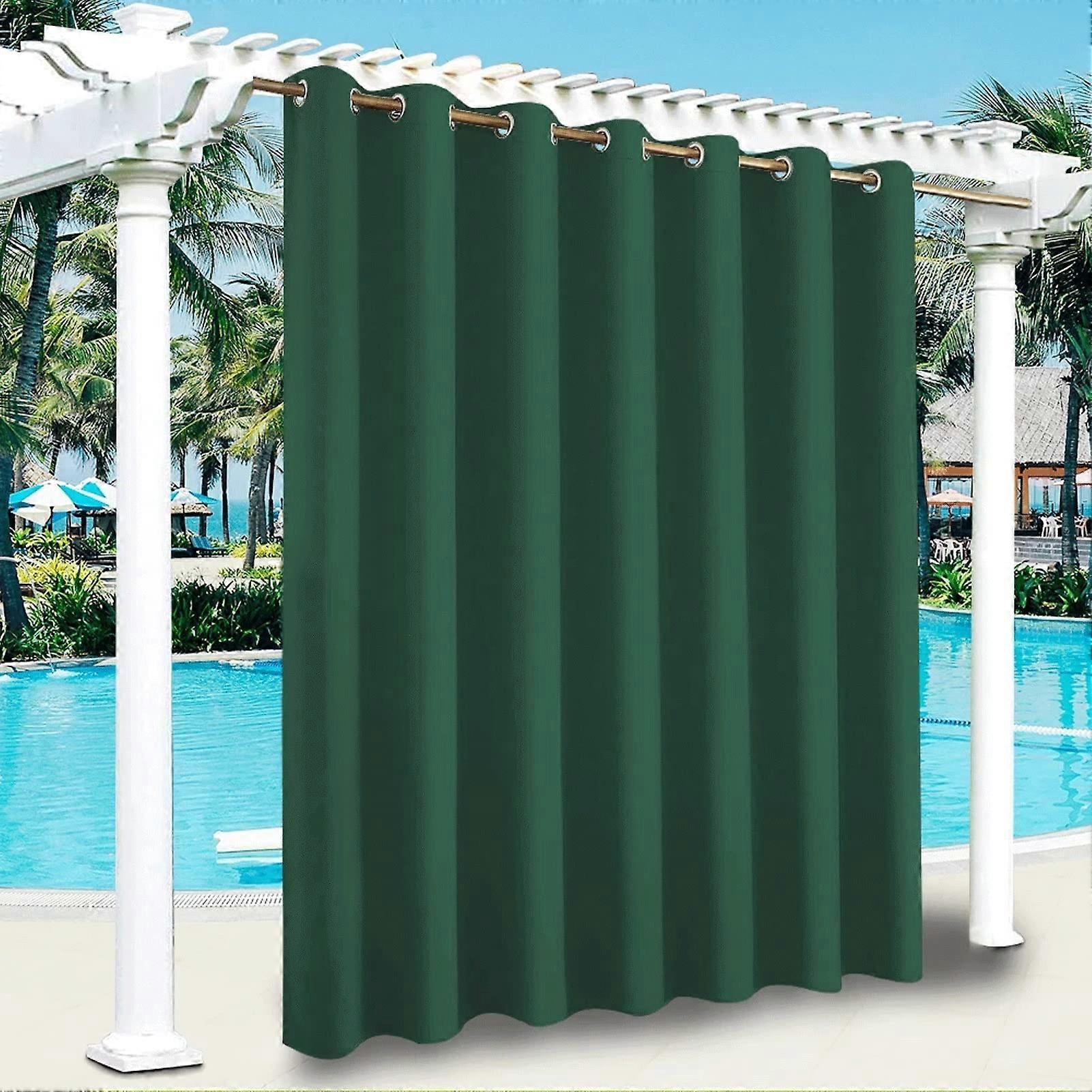 Waterproof patio curtains, sun shade, blackout curtain for privacy screen, rustresistant grommets