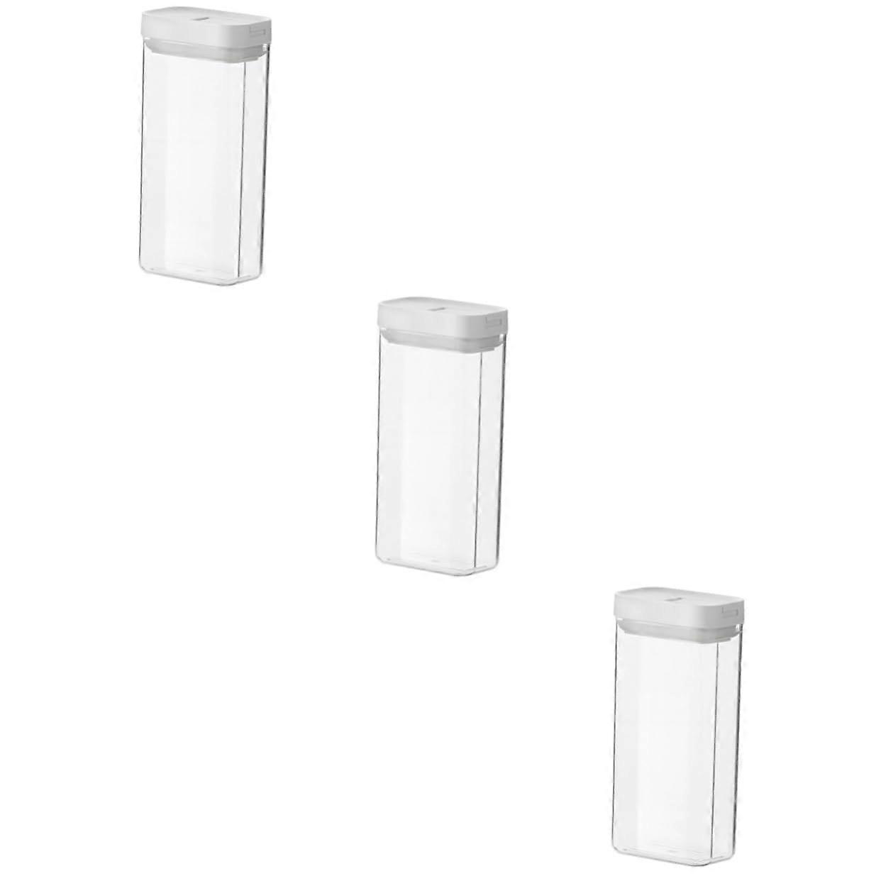 Fettuccine Pasta Container Set of 3 Airtight Food Storage Bins with Lid Ideal for Noodles and Dry Pasta 2.5 Liter