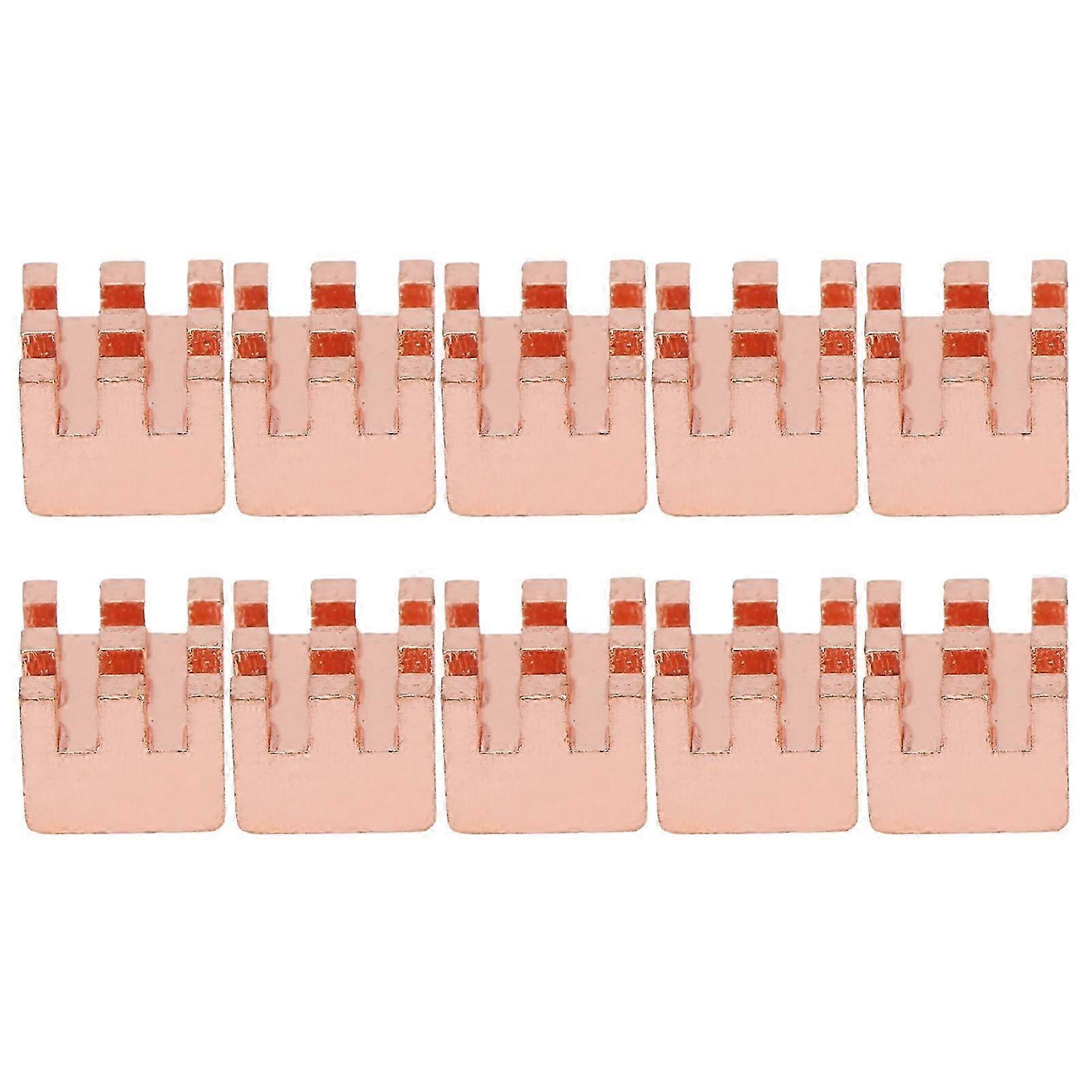 10Pcs Mini Brass Heatsink Sheet for Electronic Components Heat Dissipation Device