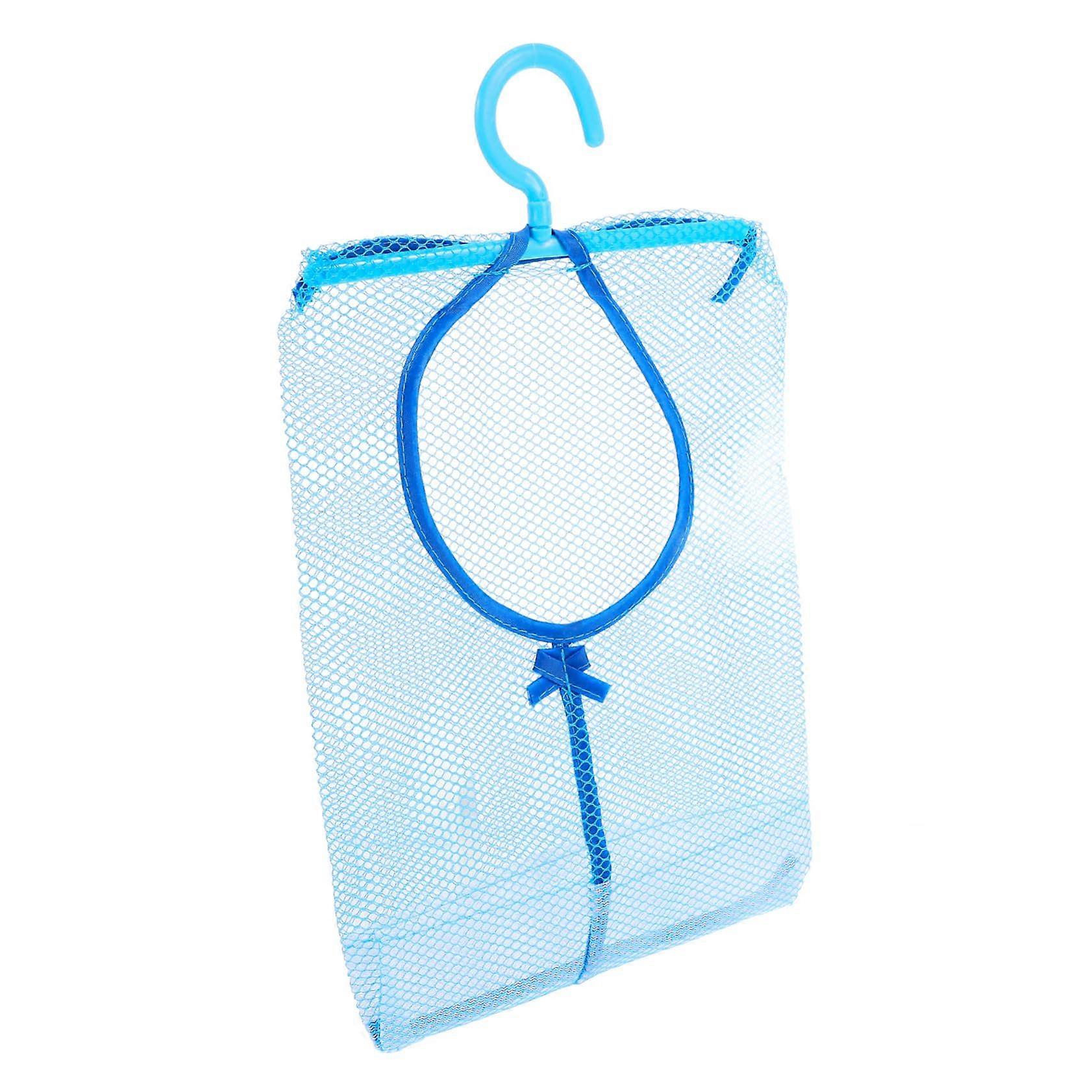 Hook Net Bag Toilet Bag for Travel Organizers, Washable Nylon Storage for Bathroom, Shower, and Laundry – Sky Blue