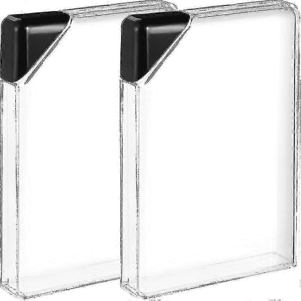 2pcs Transparente flache Wasserflaschen Tragbare Reiseflaschen