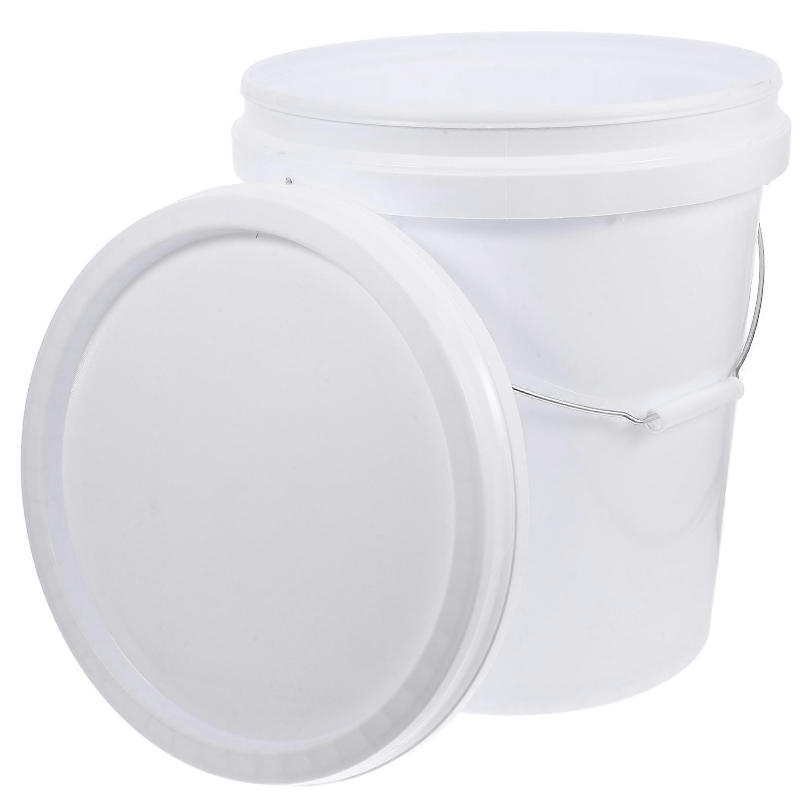 Leak Proof Plastic Storage Bucket with Lid and Handle for Paint, Pigments, Liquids, and Chemicals – Portable Household Container