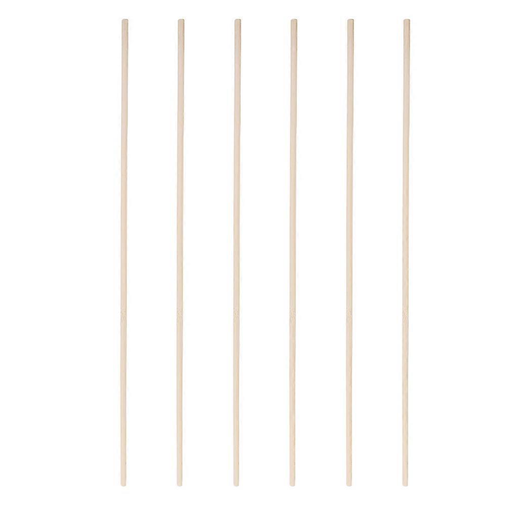 Wooden Sticks for Crafts Bamboo Frame Support Parts Director Chair Highchair Solid Rods Khaki 41.50X0.70X0.70cm 6Pcs