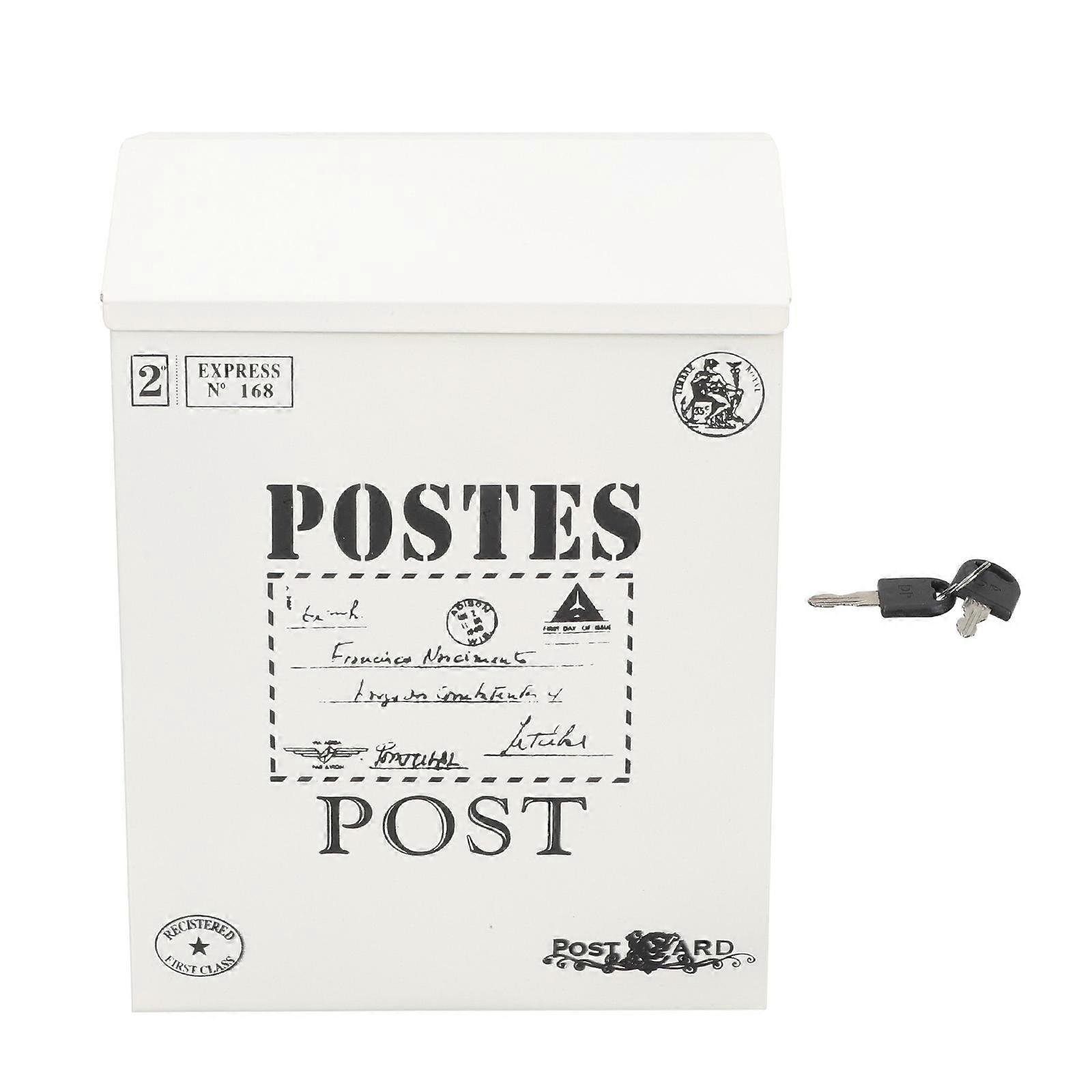 Rustic Mailbox Mail Storage Rectangular Shape Home 29.00X22.00X6.50CM 1Set