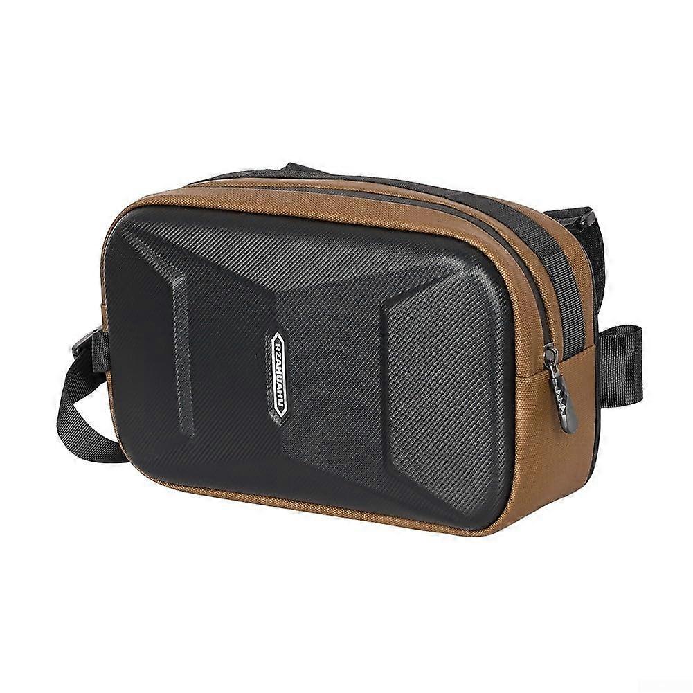 Bicycle accessories Multifunctional hardshell hanging bag for active cyclists (Brown)