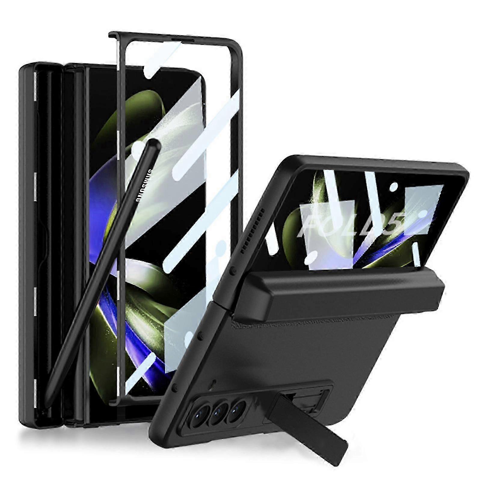 Z Fold 5 Case with Screen Protector, Z Fold 5 Case with Hinge Protection S Pen Slot Adjustable Kickstand
