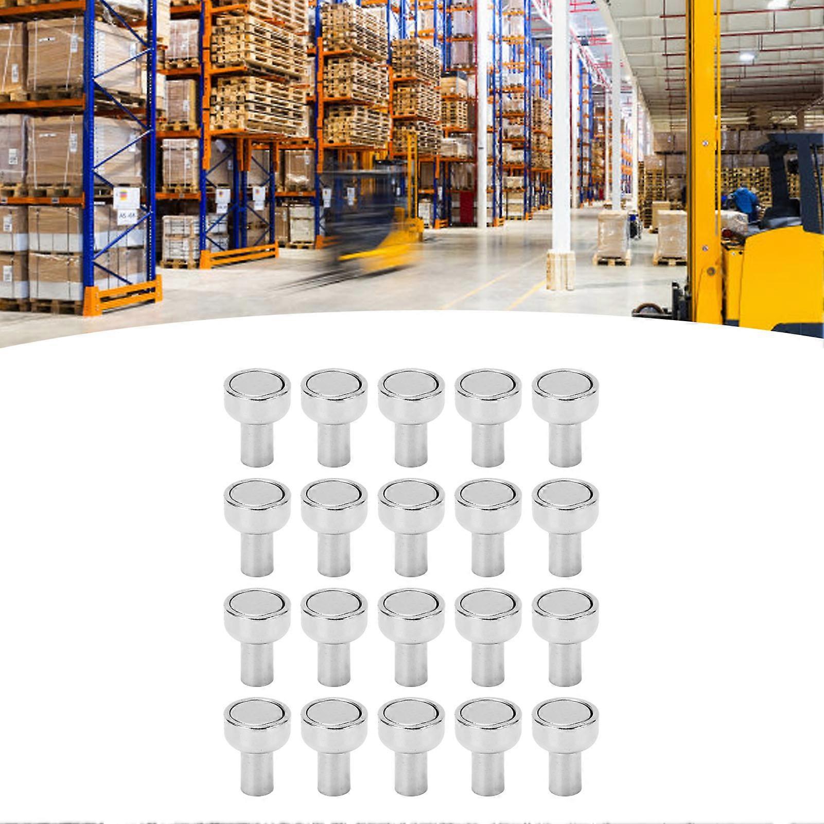 20Pcs Base Magnet Neodymium Stud 2kg Pulling Force Rustproof for Warehouse Garage 