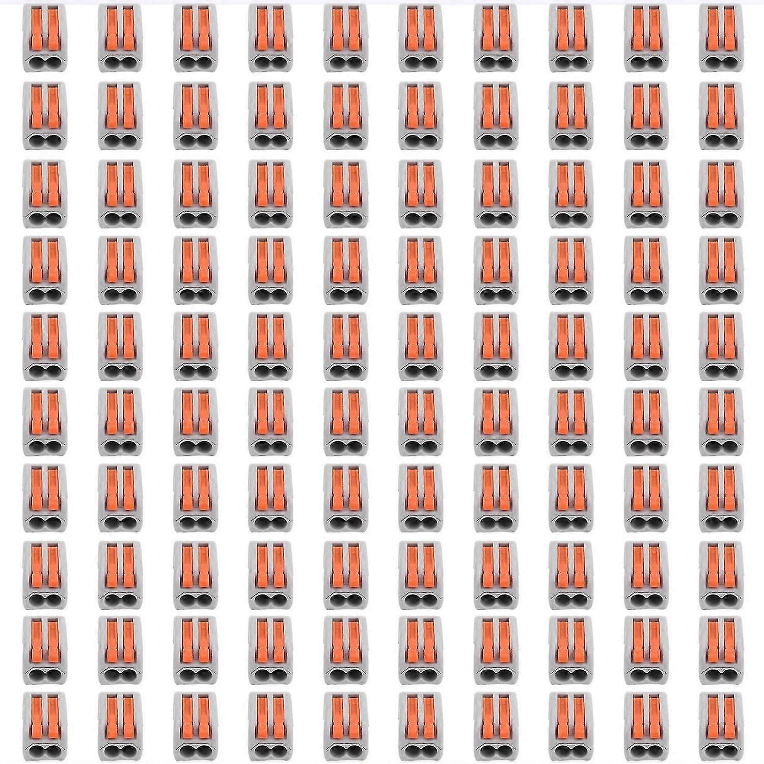 100Pcs Push Wire Wiring Connector Quick Connect Line Terminal Blocks Parallel DevicePCT-212