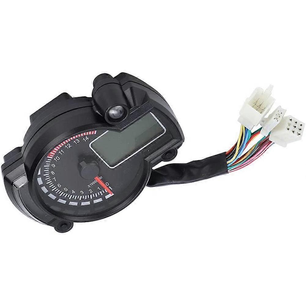 Universal Motorcycle Digital Colorful LCD Speedometer Odometer Tachometer W/ Speed Sensor
