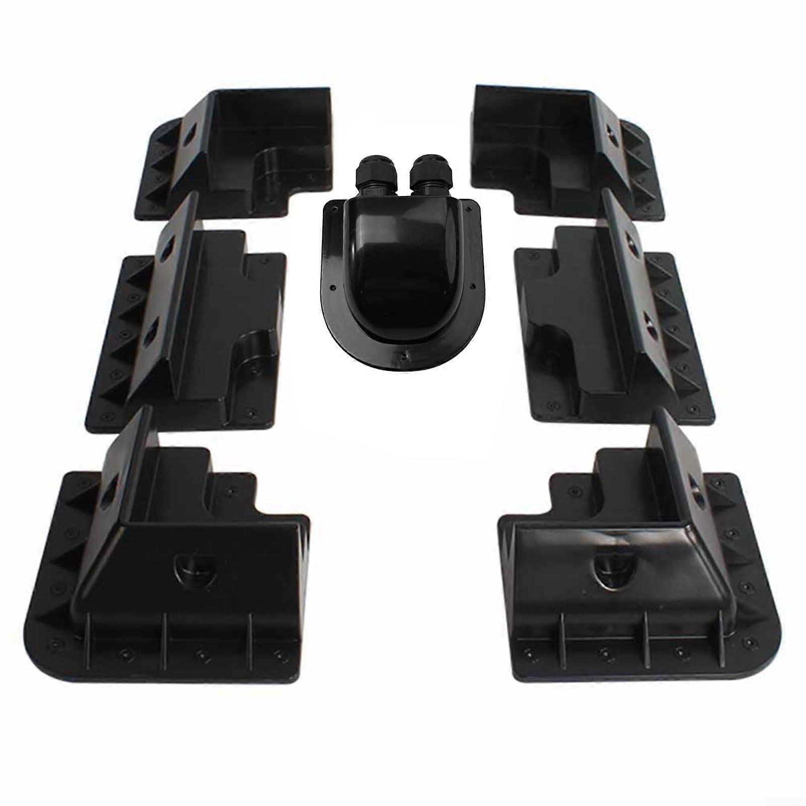 Mounting Accessories 6-Pack Solar Module Mounts, Secure Fit, Stability And Protection, Black