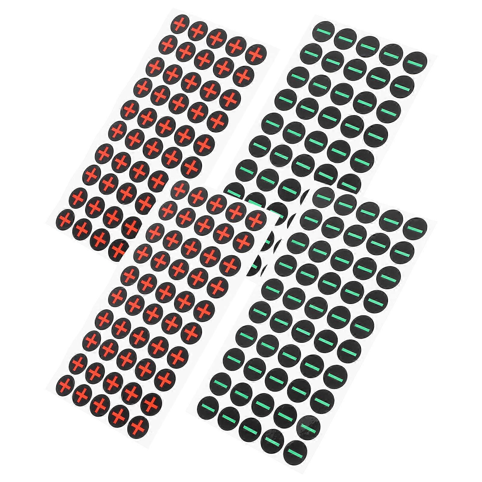 Battery Warning Stickers Safety Sign Decals Electronics Square Shape 0.59x0.59x0.04in 4 Sheets