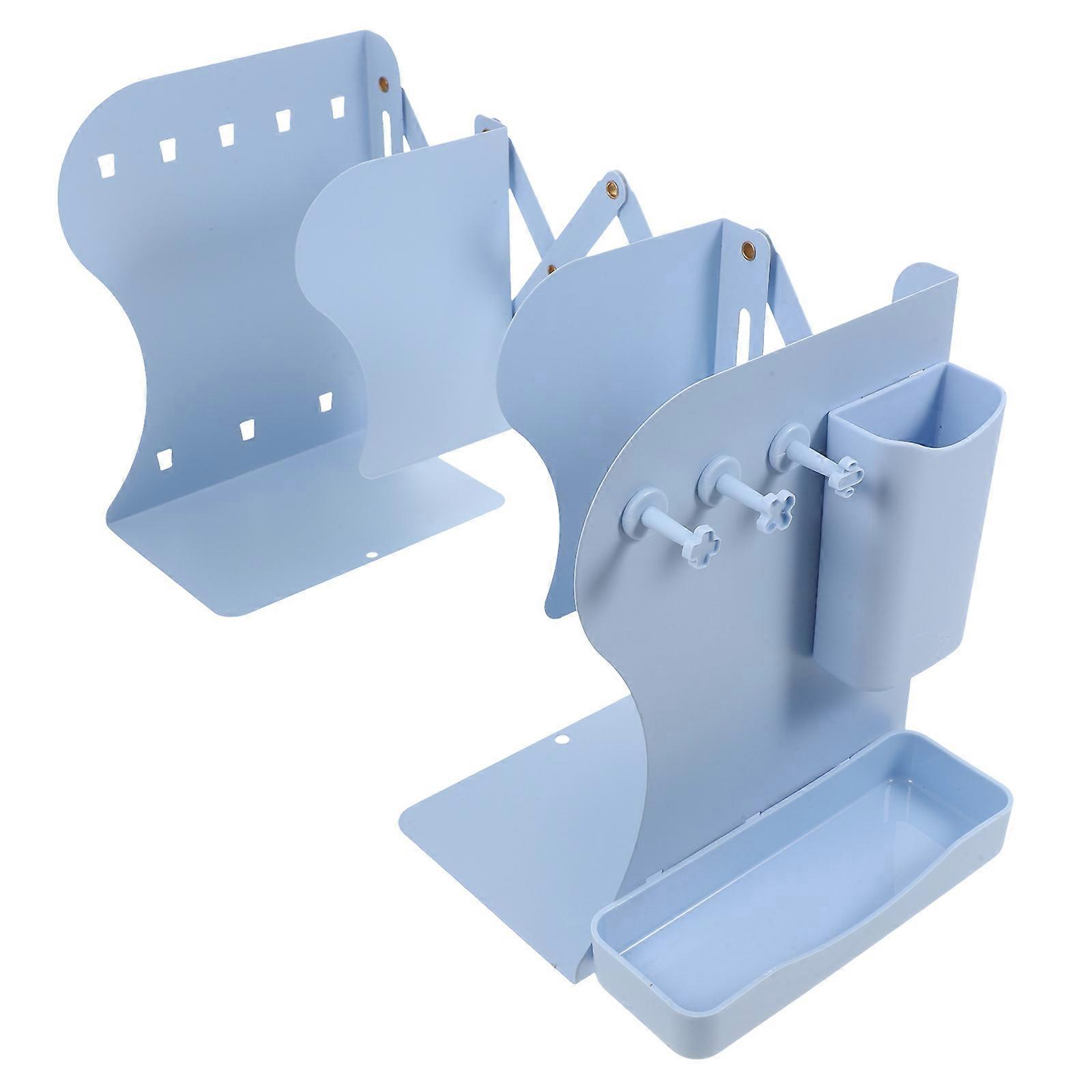 Adjustable Desktop Bookend with Pen Holder, Expandable Non Skid Book Holder for Heavy Books, Office Storage Decoration, Maximum Extension Capacity