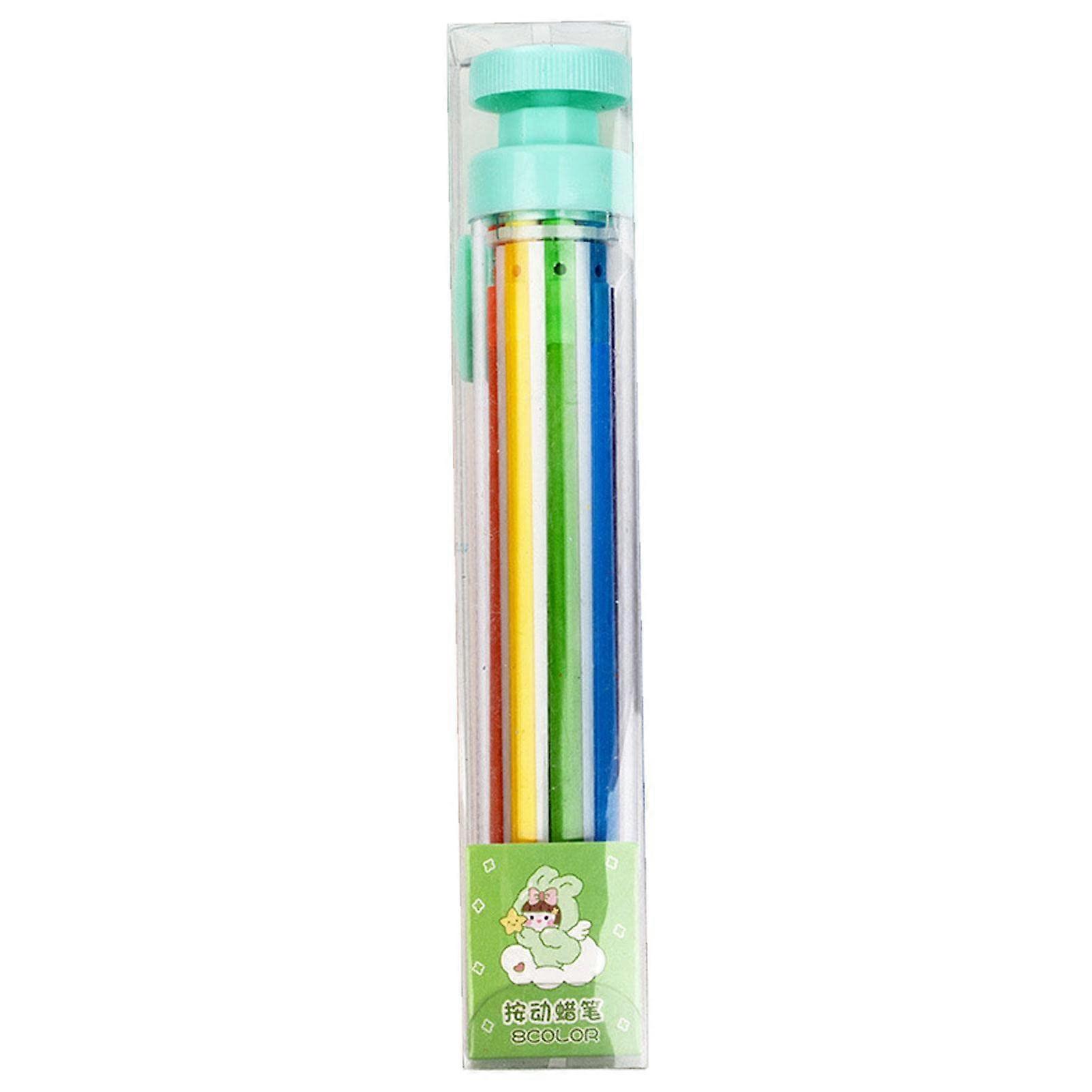 Retractable Colouring Pencils for Children, 8in1 Chalk, 8 Colours