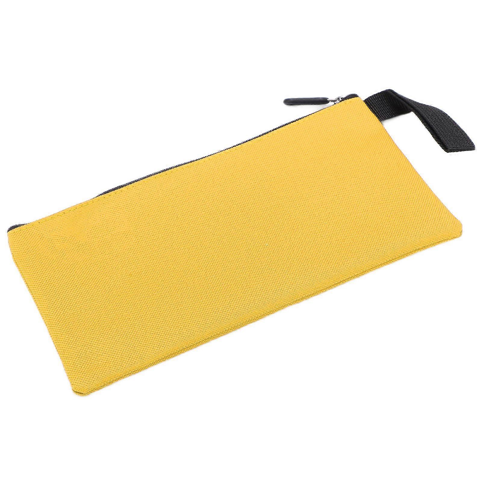 Canvas Tool Bag Durable Waterproof Portable Canvas Zipper Pouch for Items StorageYellow YMQX)