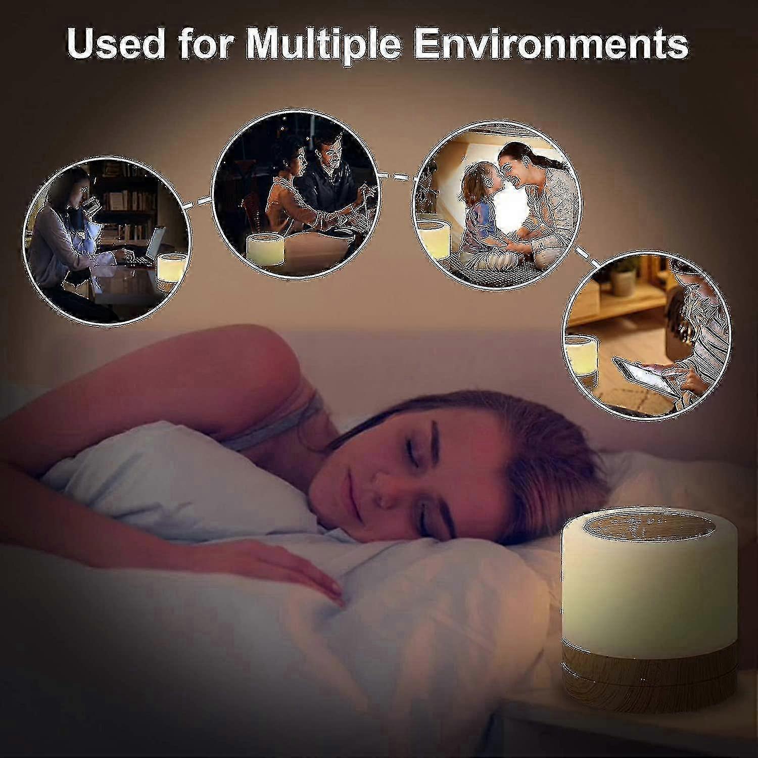 Fong Night Light,portable Touch Lamp Bedside Table Lamp Rechargeable Dimmable Eye Caring Lamp With Color Changing Rgb--