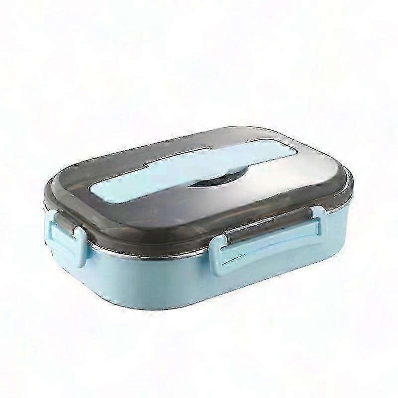 Insulated Stainless Steel Meal Container with 4 Sections for Adults - Comes with Spoon and Chopsticks