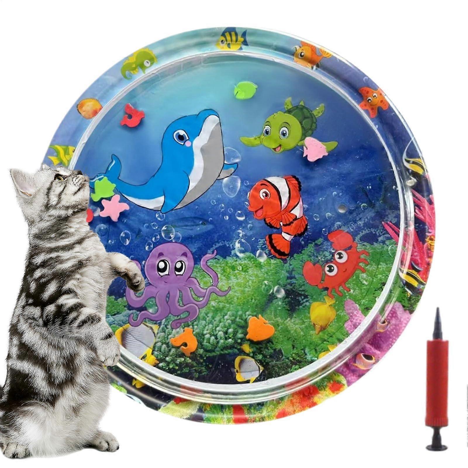 Cat Water Mat with Engaging Fish Design | Cooling Mat for Dogs and Cats in Summer | Comfortable and Durable