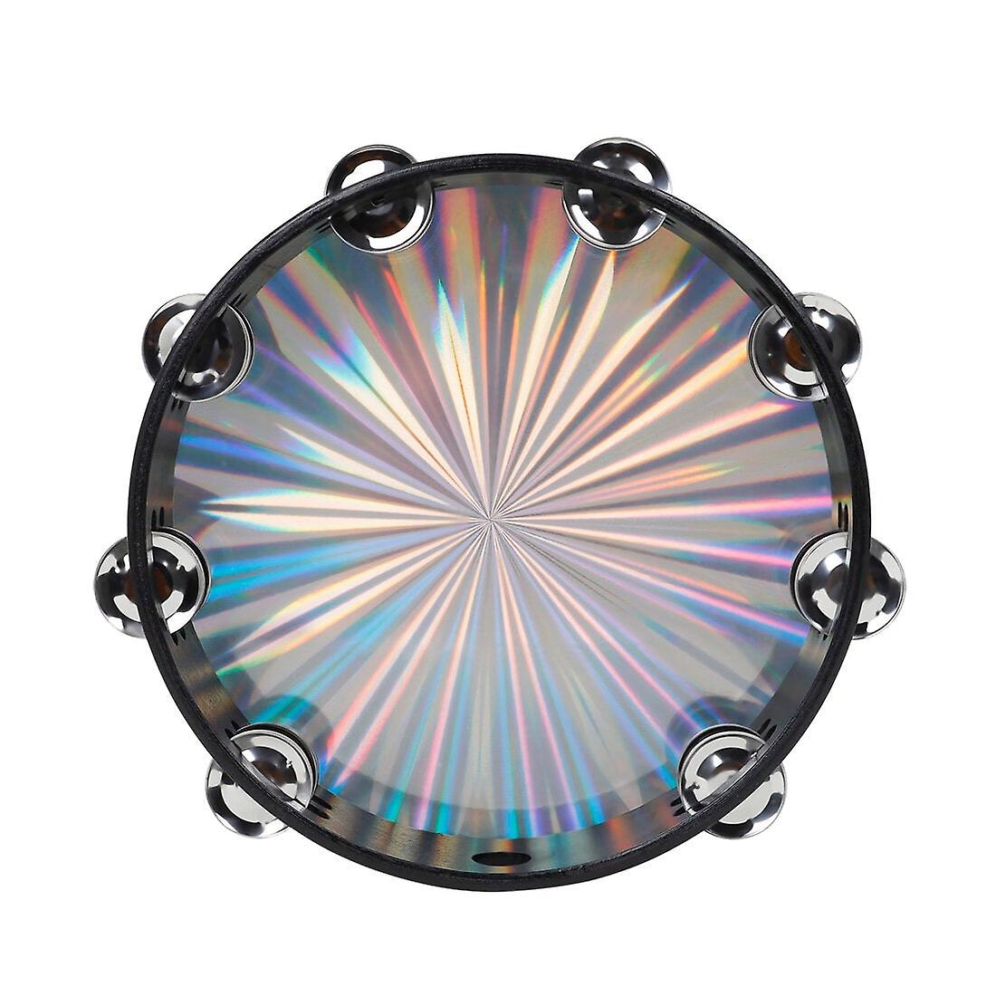 10 Inch Laser Double Row Hand Tambourine Orff Instruments For Children Educational Toys