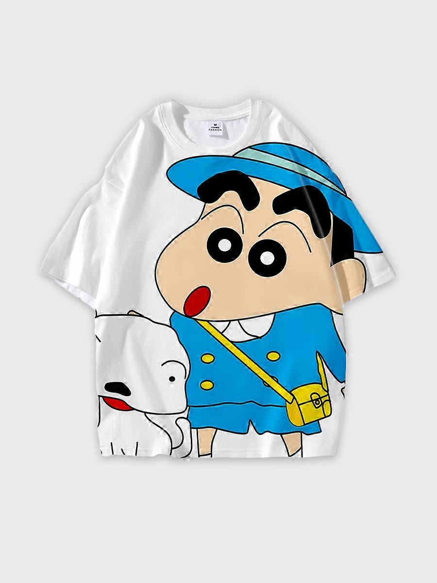 T-shirt round neck Pattern loose short sleeve JW28