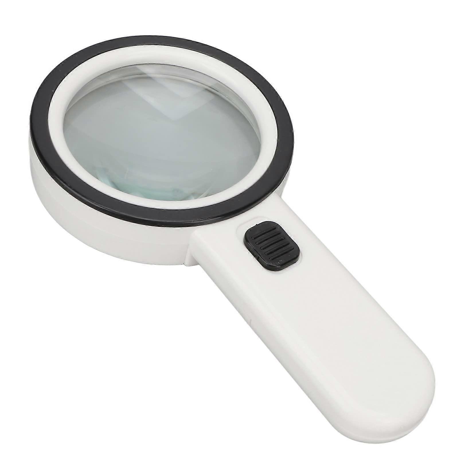Illuminated Magnifying Glass with 12 LED Lights, 30X, DoubleLayer Optical Glass Lenses