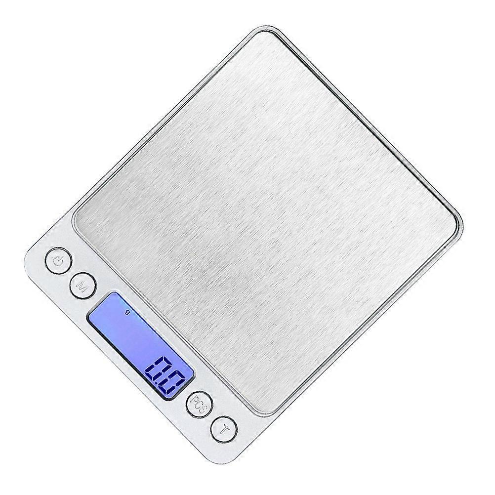 Digital Electronic Scale Unit Conversion Lcd Display Small And Portable 13x10.5cm Silver For Kitchen 1Set