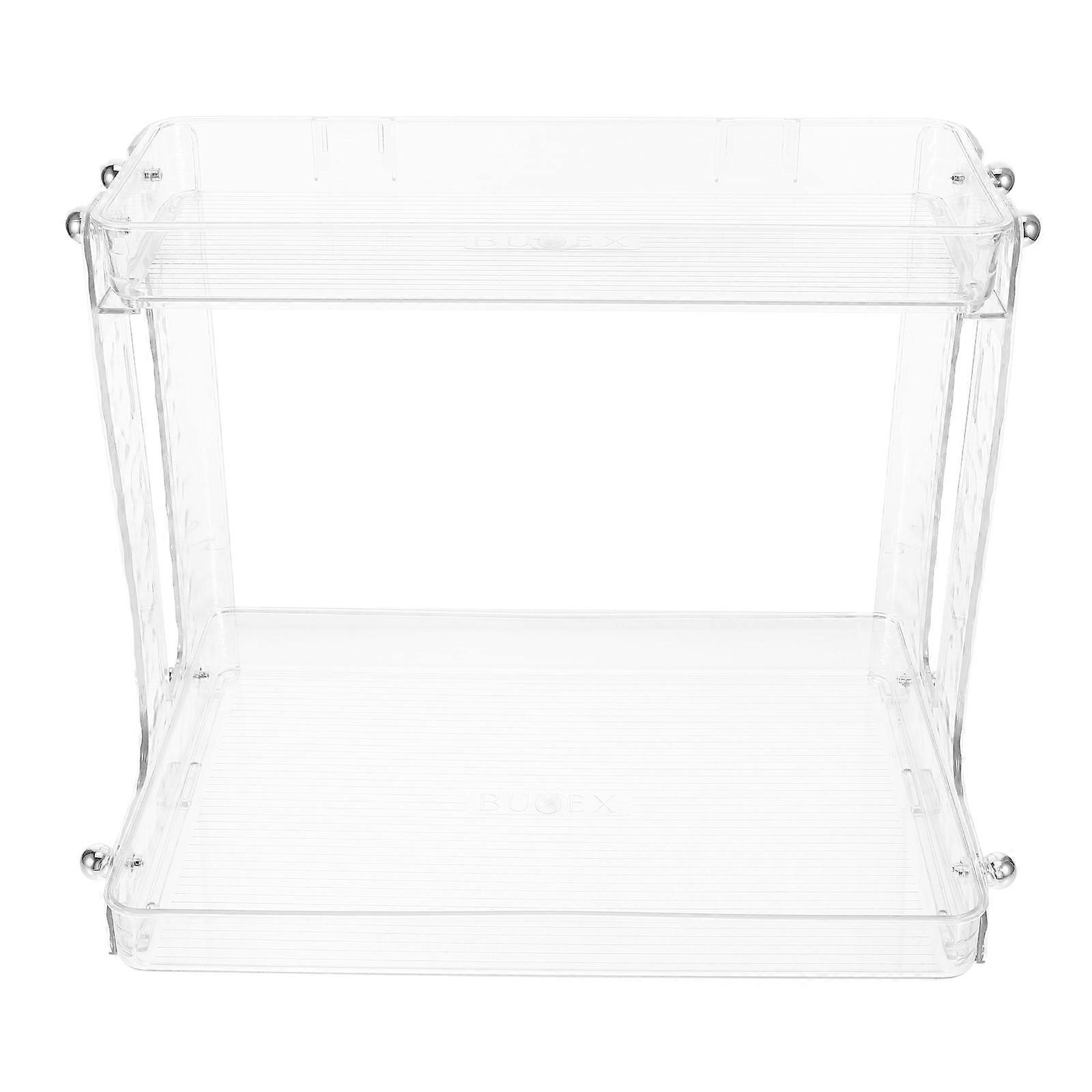 Coffee Cup Organizer Double Layer Storage Rack for Drinking Transparent Pet