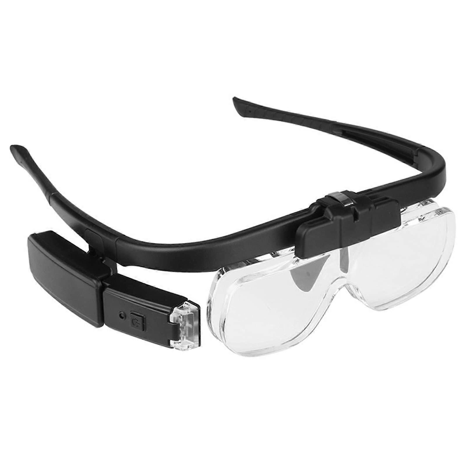 Magnifying Glass with LED Light, USB Rechargeable Head Magnifier, Hands Loupe for Cross Stitch, 3 Lenses 1.5x, 2x, 2.5x