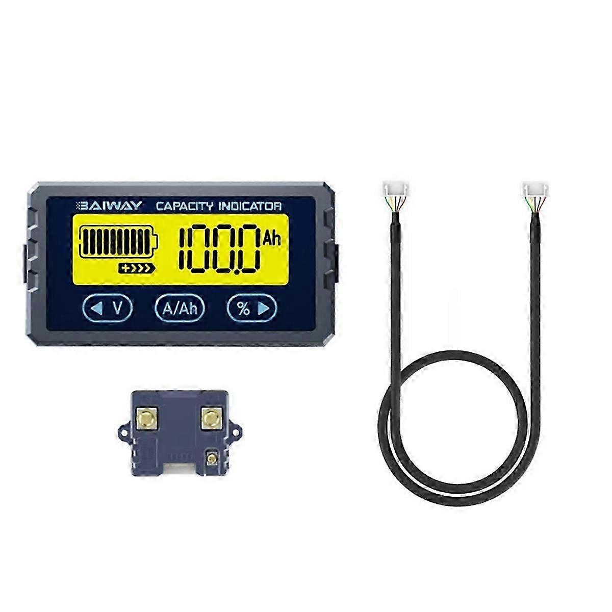 Battery Tester & Coulomb Meter Capacity Indicator for 8V-120V - 50A Voltage and Capacity Monitoring Tool