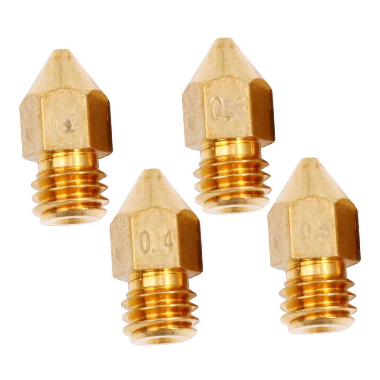 224 Pieces 3D Printing Spray Nozzle Head Set 3D Printer Nozzle Accessories for 3D Printer Brass Nozzle for 3D Printer Extruder Nozzle Golden
