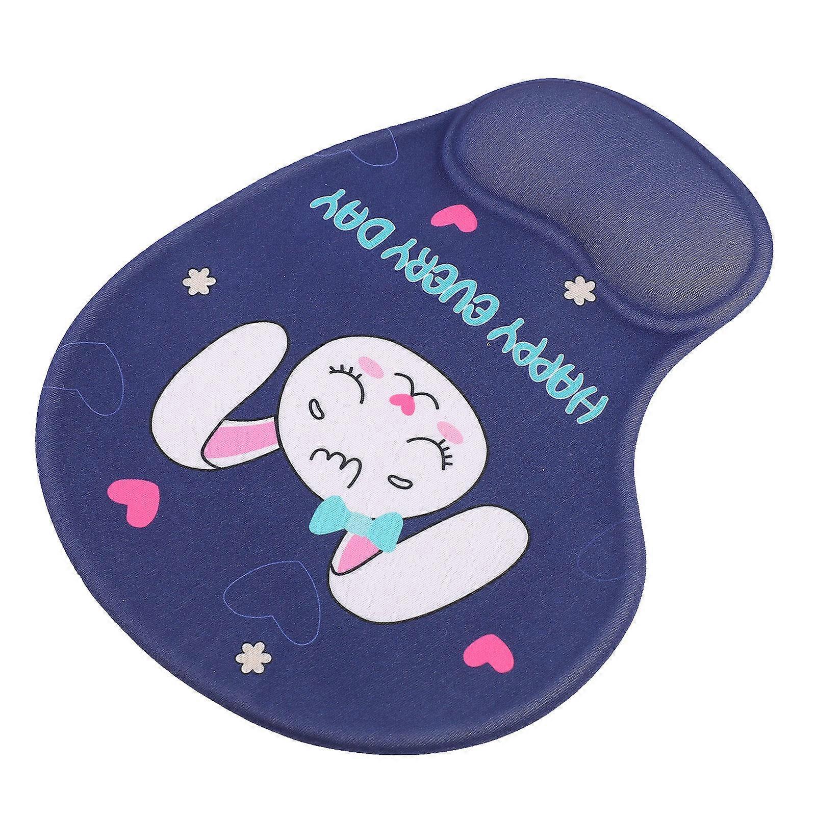 Silicone Wrist Rest Mouse Pad Accessory Office Use Blue 22.8X19X1.8CM Ergonomic Design 1Set