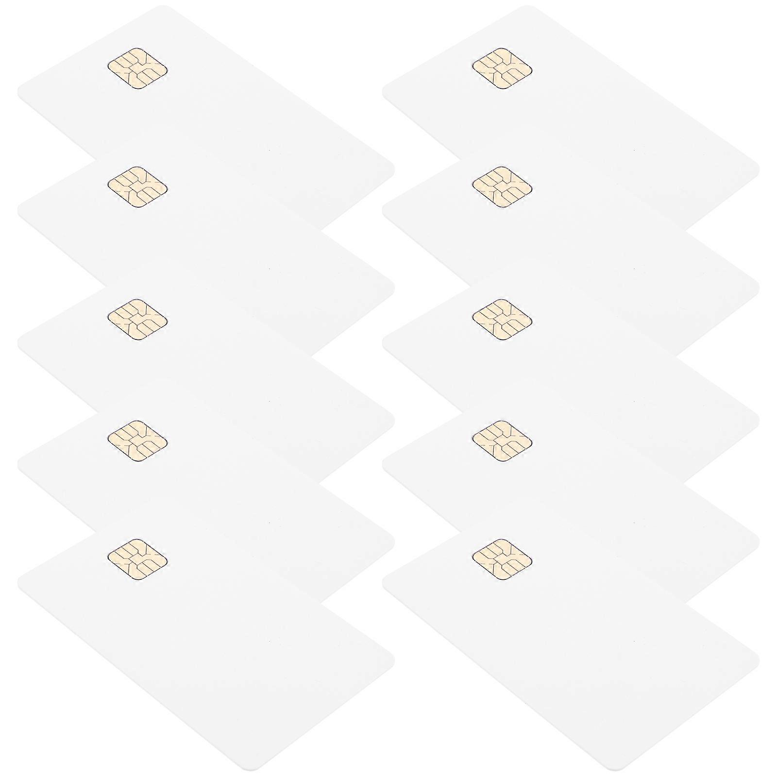 Hotel Key Card White Blank Chip For Access Control System 8.40X5.40X0.10Cm 10Pcs