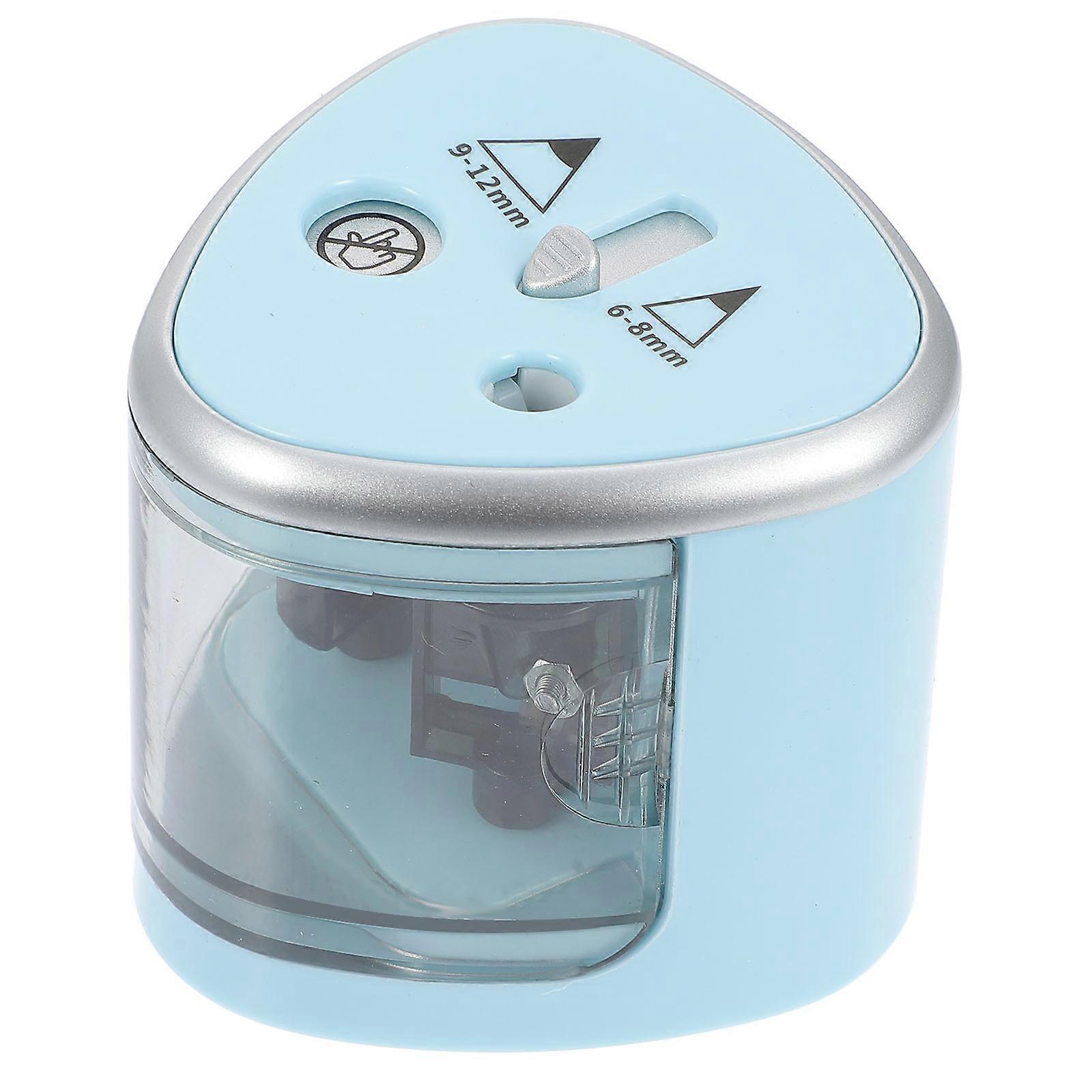 Electric Pencil Sharpener with Dual Holes for 68mm and 912mm Pencils Portable and Easy to Clean Plastic Multi Color