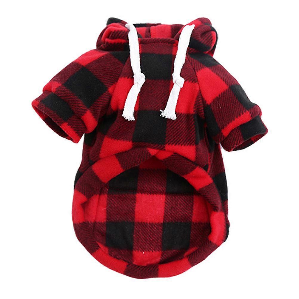 Dog Winter Jacket Warmth Festive Decoration Christmas Style Red M 1Set