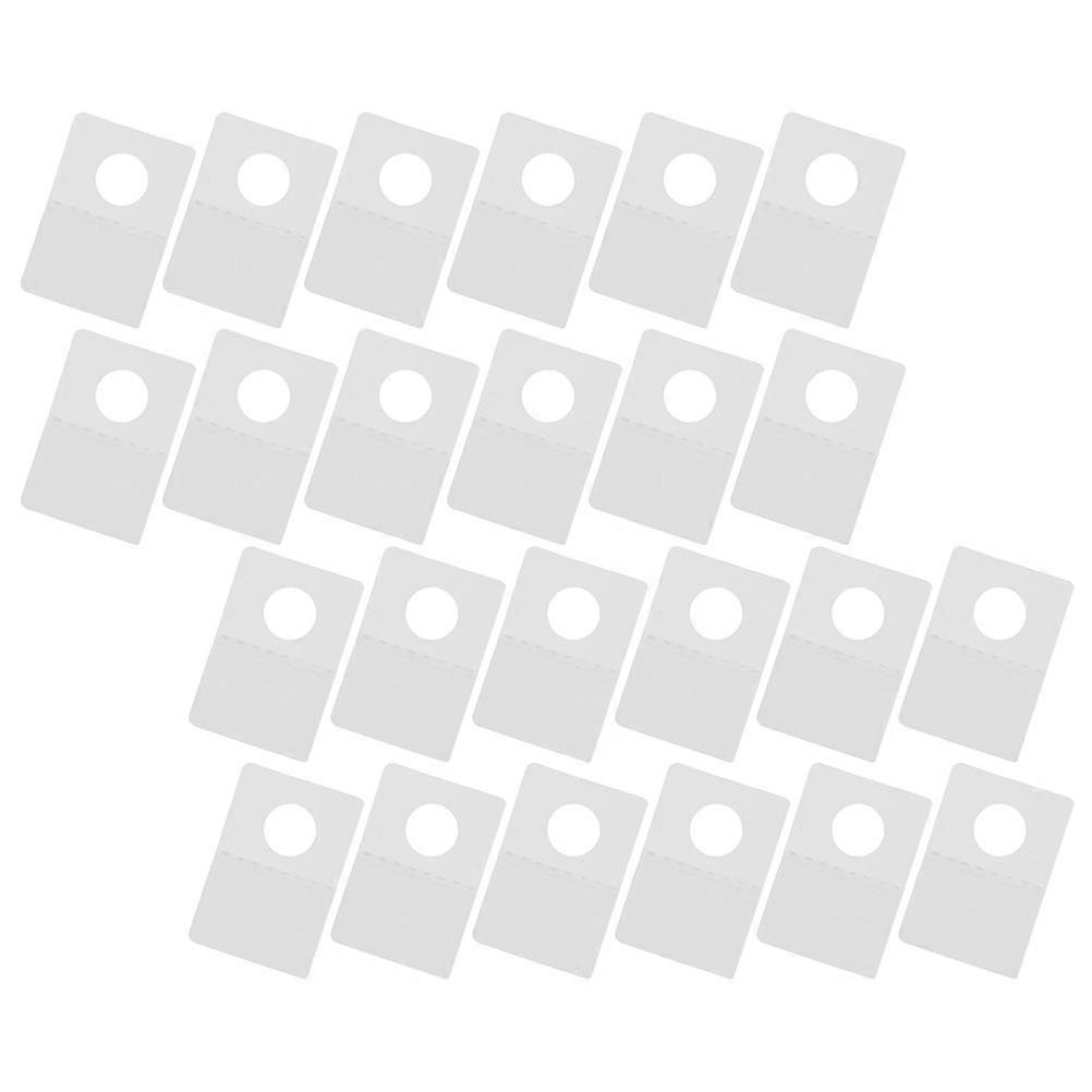 300pcs Clear Self Adhesive Hanging Tags for Retail Display, PVC Round Adhesive Tabs for Home and Office Organization