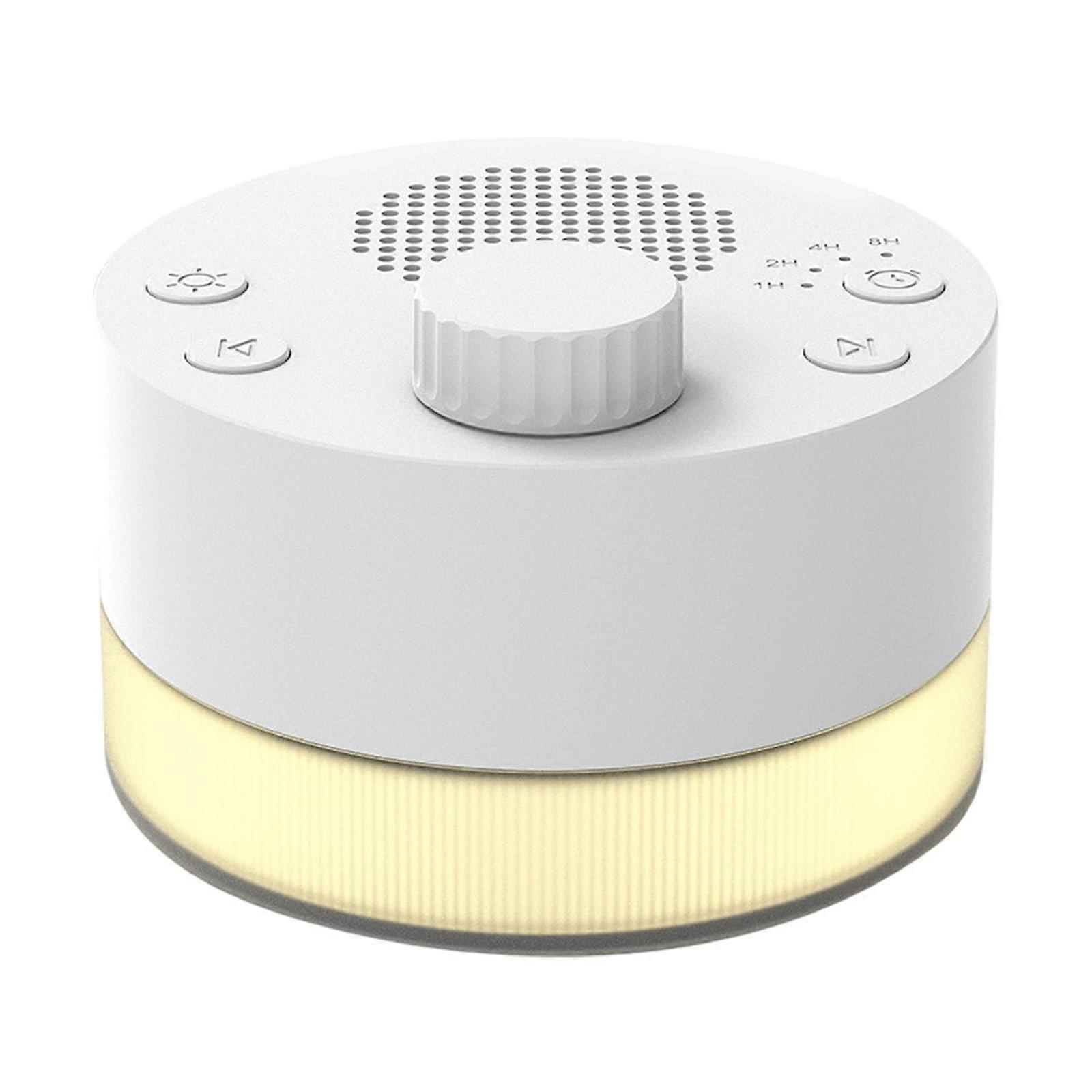 White Noise Sleeping Machine Portable Easy to Use with Warm Light Rechargeable with 24 Sounds Sleeping Aid for Travel Bedroom