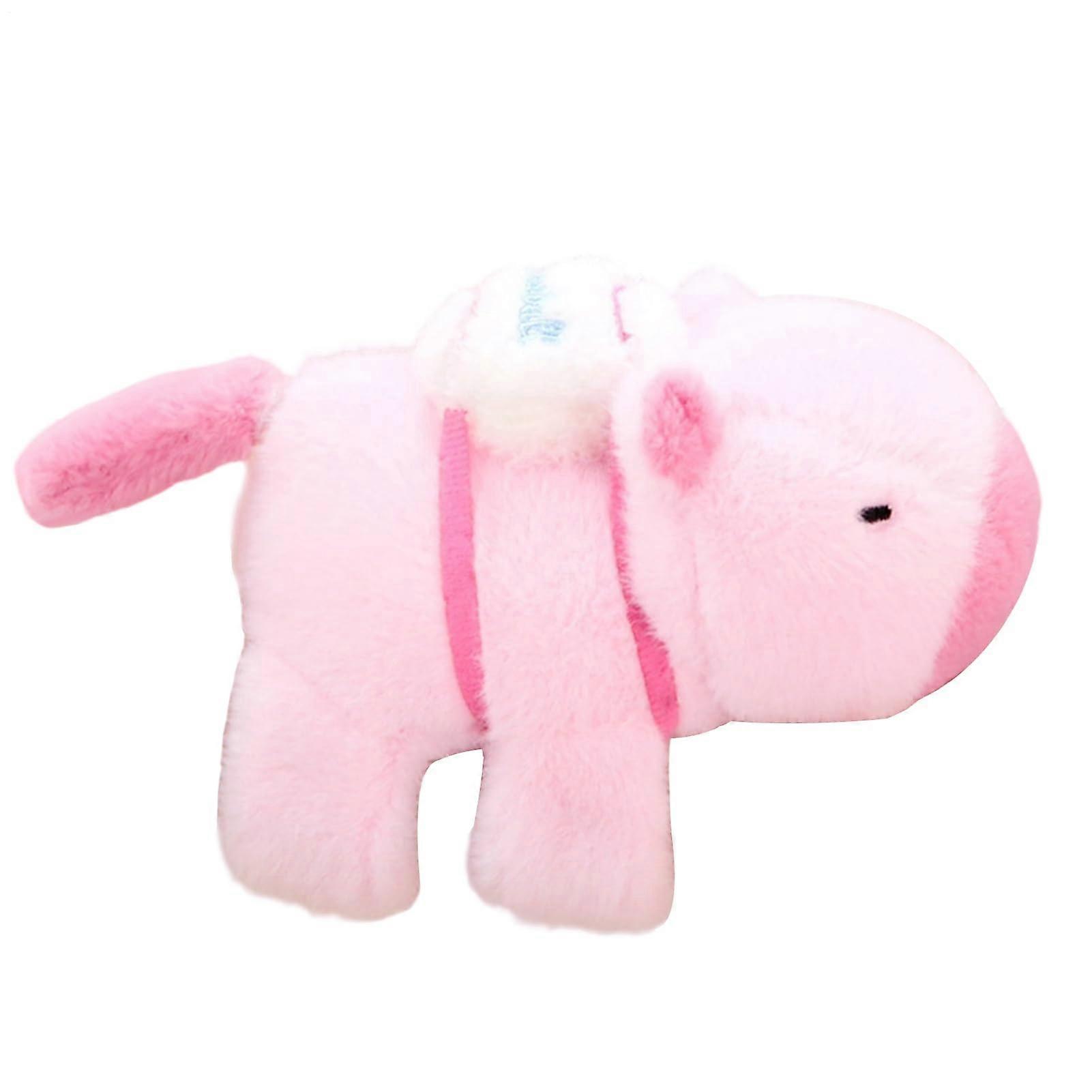 Capybara Plush Toy Snap Bracelet - Soft Wrap Cuddle Accessory - Pink - Portable Plush Toy, For Girls, Kids And Adults