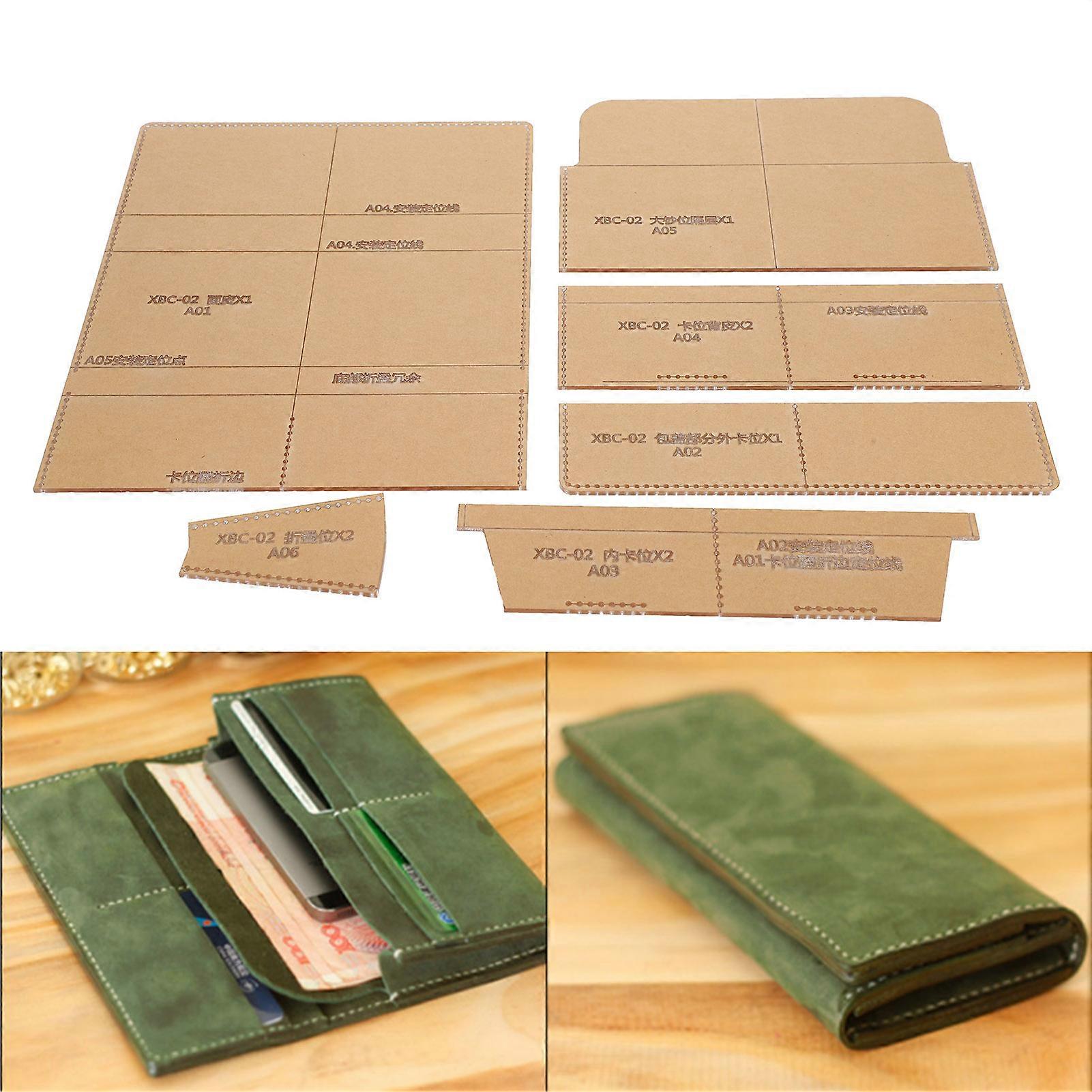 Acrylic Wallet Pattern Stencil Set Handcrafted DIY Acrylic Mold Template Hand Craft Tool