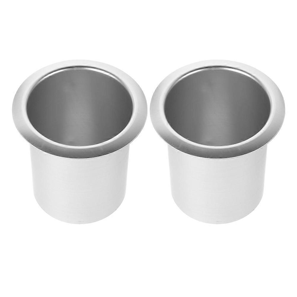 Sofa Bottle Holder Metal Can Holders for Drinks Leisure Time Silver 10.30X10.20X10.20CM Easy Installation 2Pcs