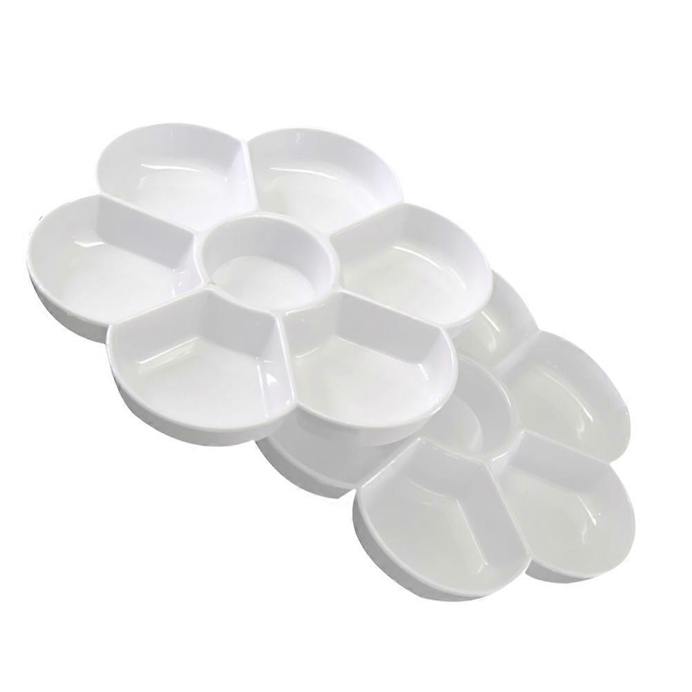 Watercolor Palettes 2Pcs White Painting Color Tray for Drawing Use with Space-Saving Design