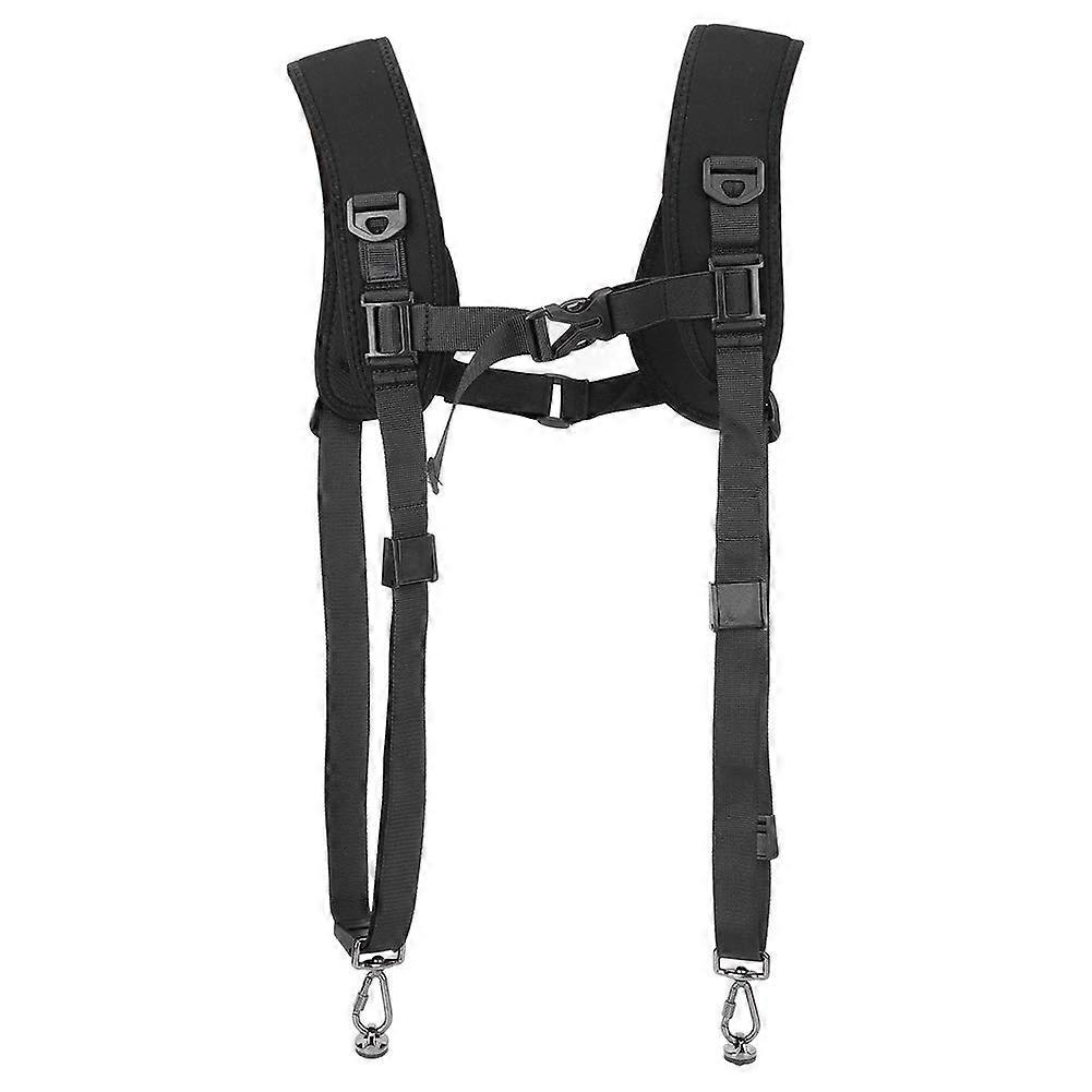 Durable Nylon Double Shoulder Strap With Quick Releases For DSLR Cameras Soft Breathable Pad To Reduce Pressure