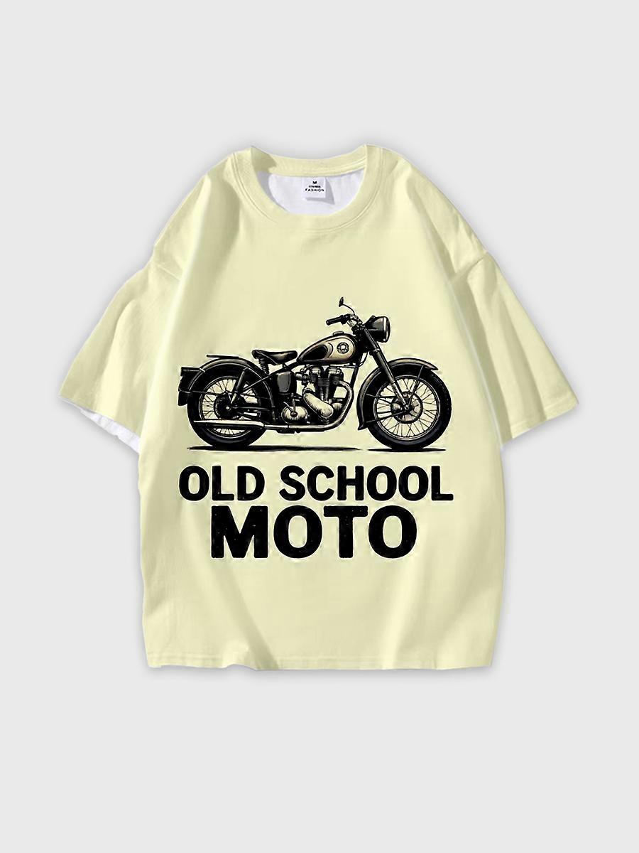 T-shirt round neck Pattern loose short sleeve E542