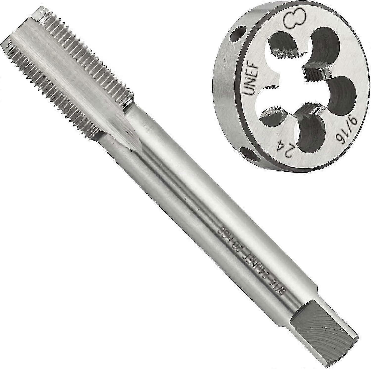 UNEF HSS 9/16-24 Tap and Die Set - UNEF 9/16-24 Machine Thread and Right Hand Round Thread hwy