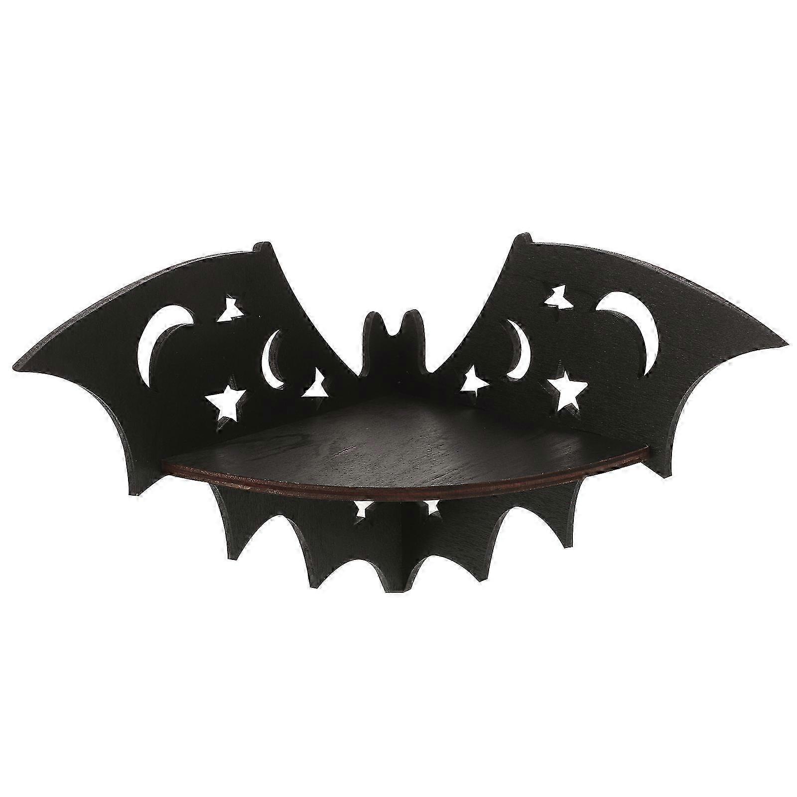 2025 Bat Shaped Corner Shelf Wall Corner Shelf Wood Floating Shelf Crystal Display Shelf Wall Shelf for Bedroom