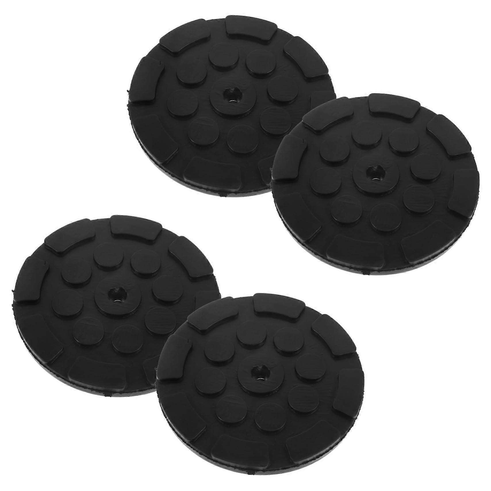 4 pieces rubber pad for car jack, round pads for vehicle jack adapter, nonslip stability, compatible with car jacks