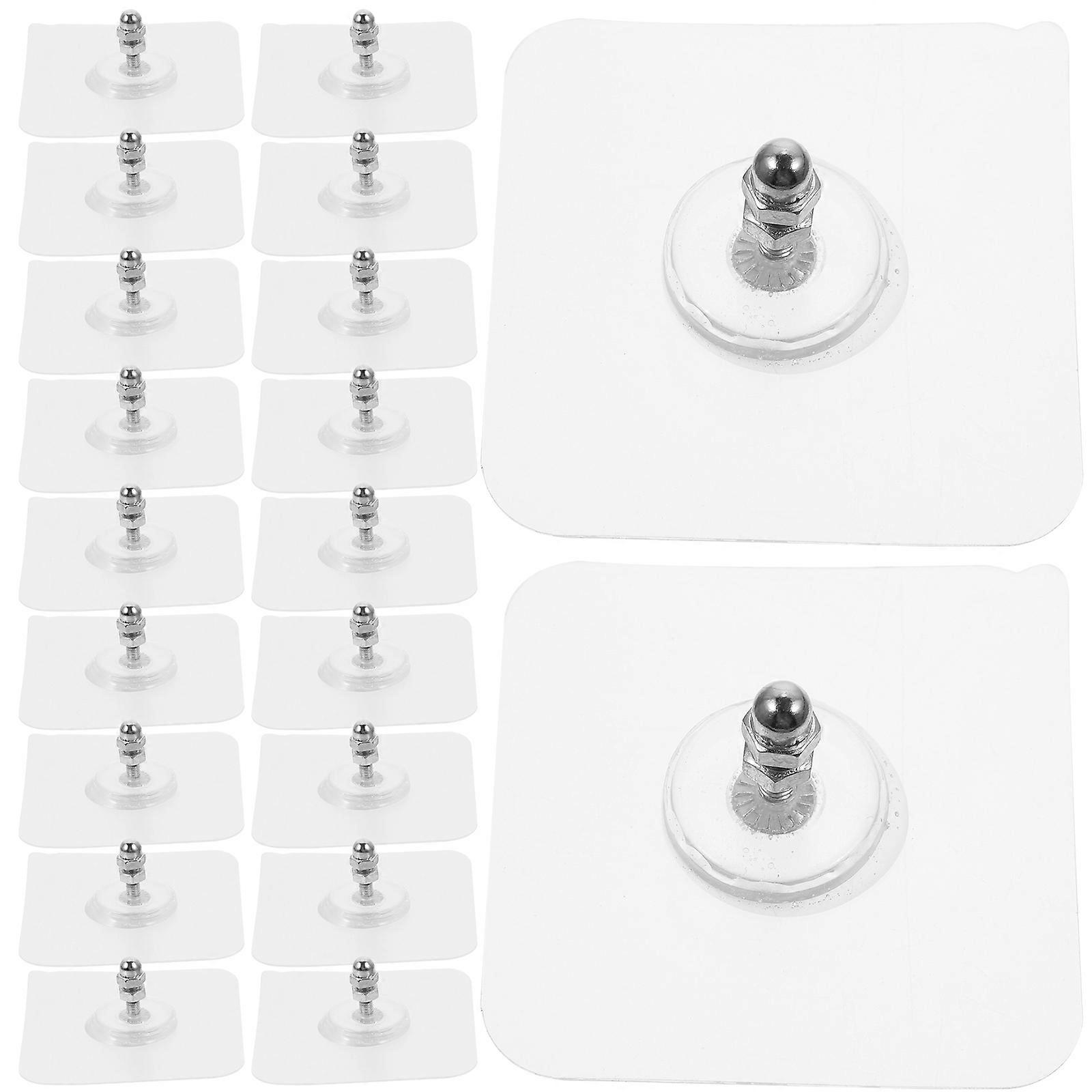 20Pcs Self Adhesive Wall Mount Hooks For Household Users In Bedroom Porch Walls With High Toughness For Hanging Towels And Hats